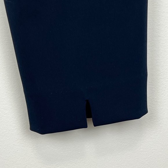 Badgley Mischka Womens Blue Stretch Crepe Fitted Pants Dress Trousers size 8 - Picture 7 of 12